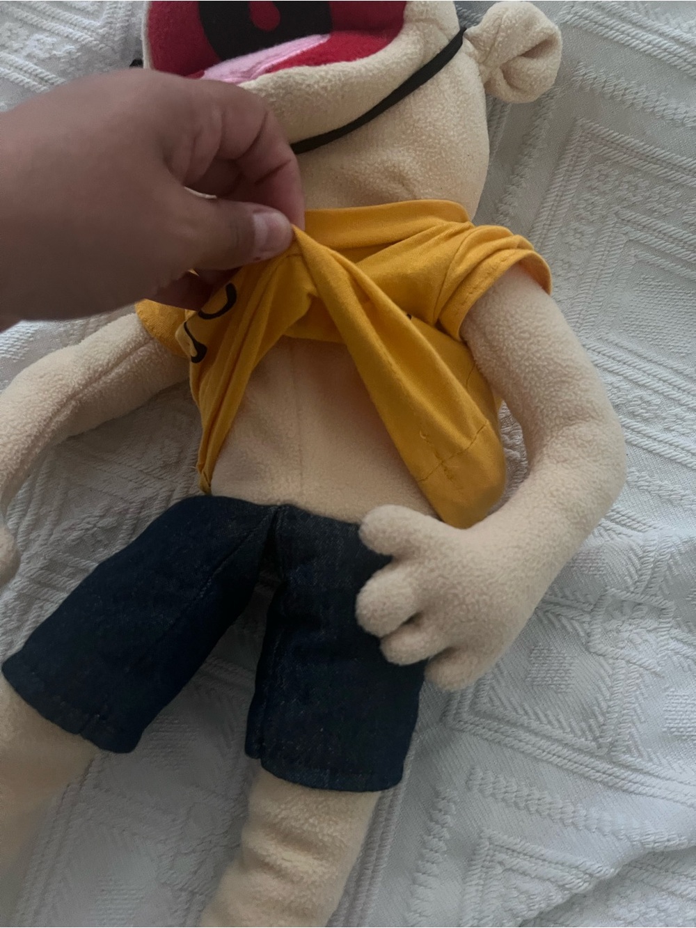 Yellow 'jeffy' Plush Doll Shirted Character Toy - Picture 8 of 11